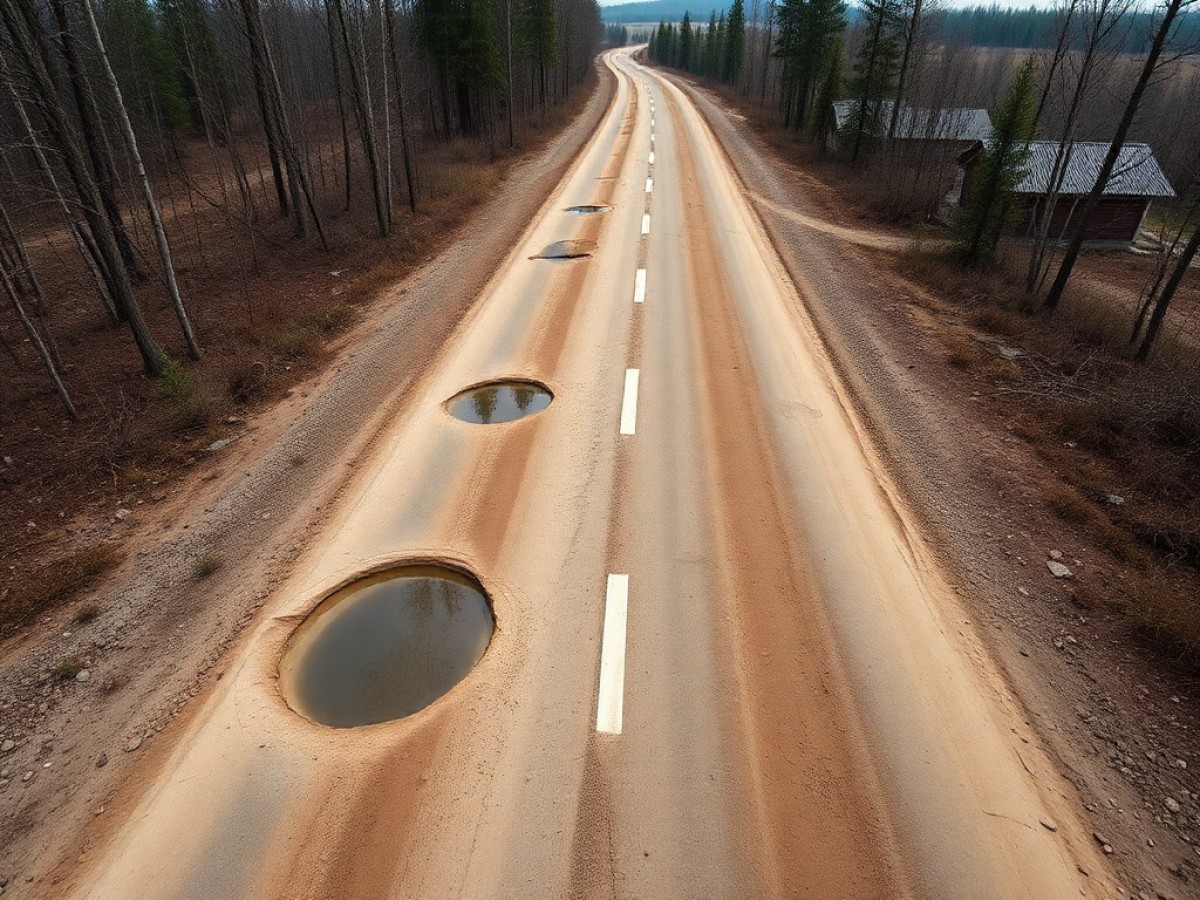 Unten Schlaglöcher, oben Drohnen