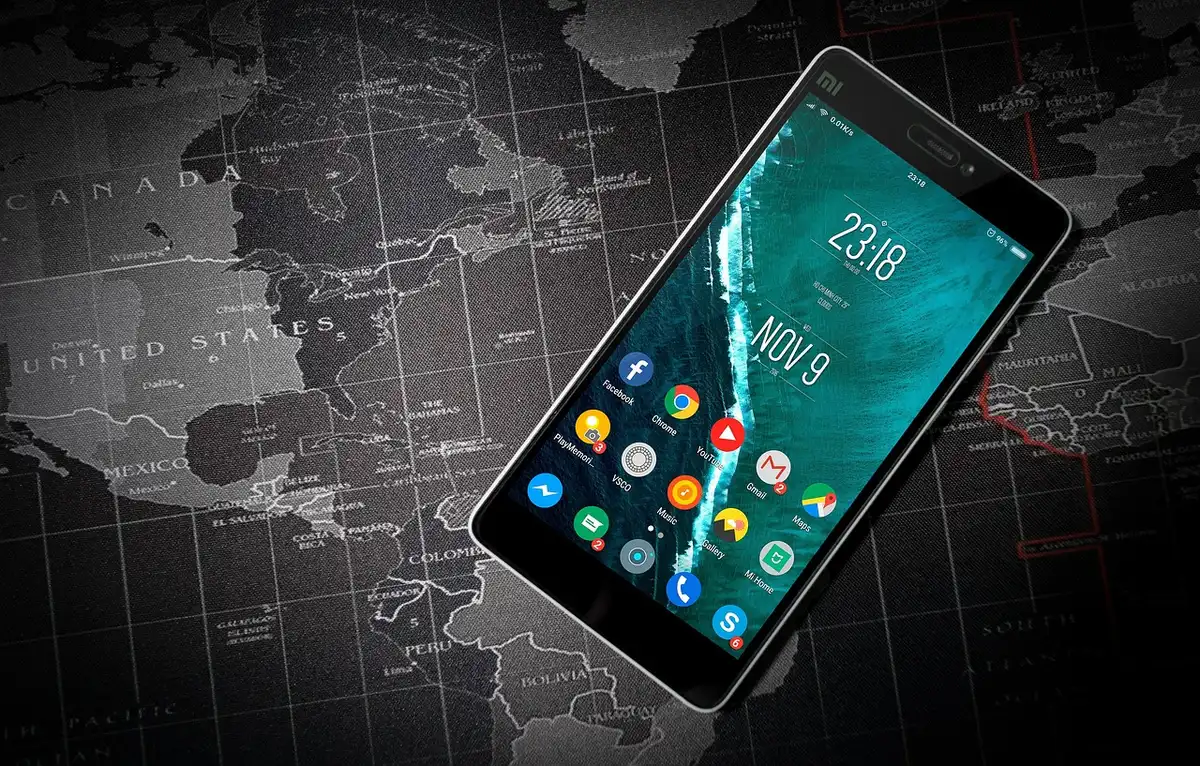 Someone using a smartphone to enter an online giveaway